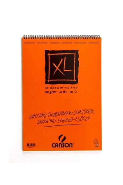 Canson Xl Croquis Spiral Sketchbook A3 90gr 50 Sheets