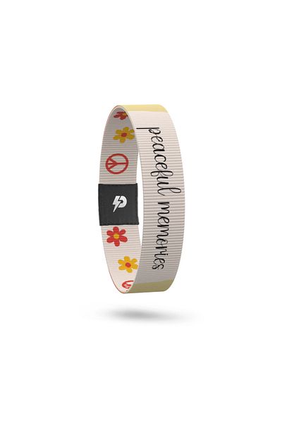 SPIQE Unisex Peaceful Memories - Reversible Elastic Bracelet and Reminder Card