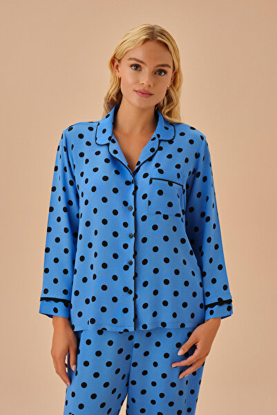 SUWEN Blue Maskülen Pijama Takımı