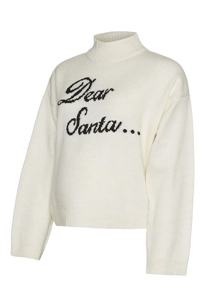 Mama Licious Strickpullover Normal geschnitten Hoch geschlossen Gerippte Ärmelbündchen Raglan-Ärmel Tragetasche