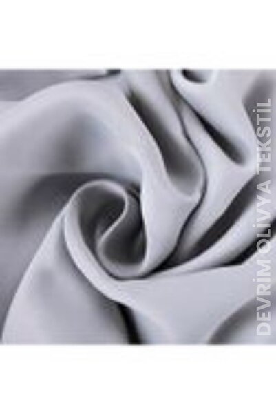 DEVRİM OLİVYA TEKSTİL 1.Class Luxury Planting Light Gray Light Proof Background Curtain - Extra Strength Blackout