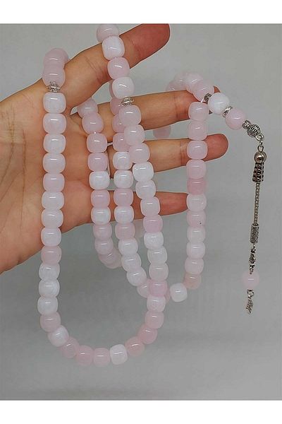 Yasamtohumu Pink Quartz Stone 99 Prayer Beads 9*10mm (49420)