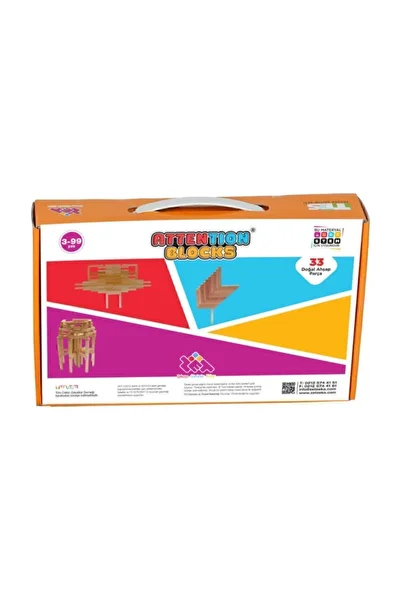Zetzeka 33 Pieces Natural Wooden Brain Teaser for 3 Years Old 1 Player - Attention Blocks