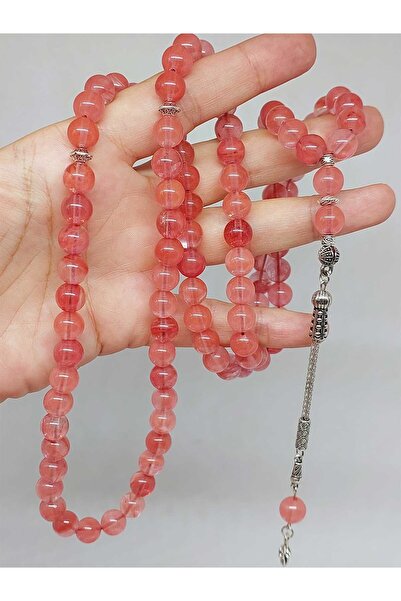 Yasamtohumu Piatra de cuarț trandafir 99 bucăți mărgele de rugăciune 8 mm (14...