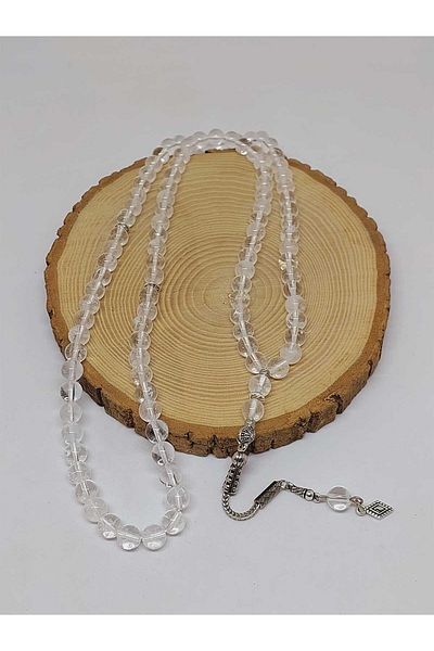 Yasamtohumu Κρυστάλλινη πέτρα χαλαζία 99 χάντρες προσευχής 8mm (8956)