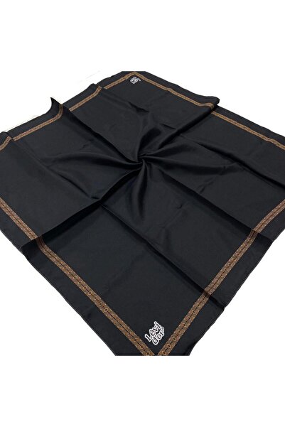 Levidor وشاح حريري تيفيل أسود - ذهبي 25661