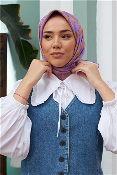 Silk Home Eșarfă din mătase Sura cu model frunze de liliac 11397-18