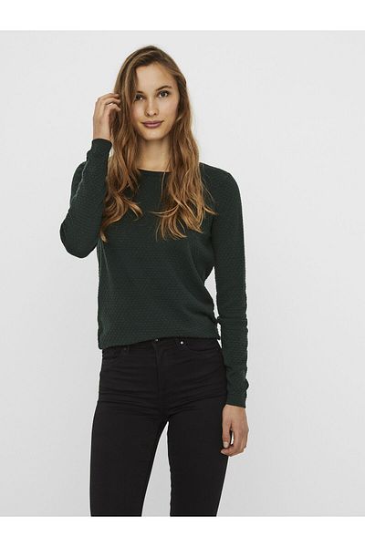 Vero Moda Strickpullover VMCARE STRUCTURE LS O-NECK BLOU GA NOOS