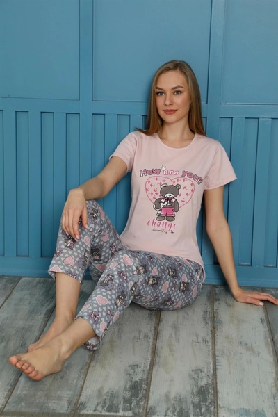 Zühre Women's Striped Cotton Pajama Set - 20502P