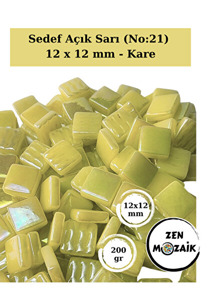 Zen Mozaik Sanatsal Mozaik Çalışmalarınız için 12x 12 mm Kare - Sedefli  Cam ...