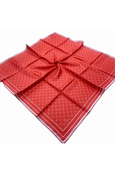 Silk Home Μεταξωτό μαντήλι Tivil με μοτίβο μονόγραμμα λουλουδιών ρόδι 11393-98