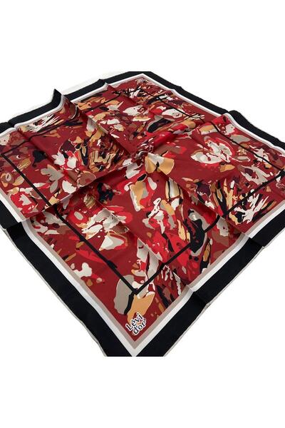 Levidor Μεταξωτό μαντήλι με μοτίβο μπορντό 21343