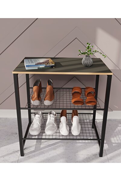 Güzelkan Dar Metal Ayakkabılık Vestiyer 3 Katlı Ayakkabılık