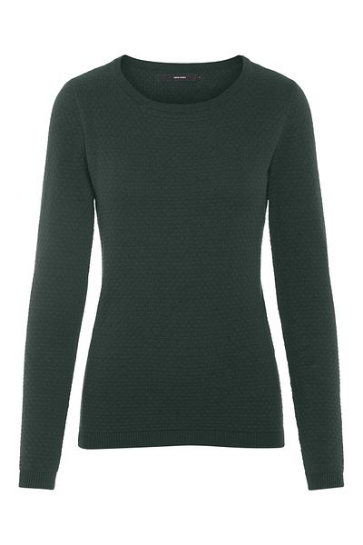 Vero Moda Strickpullover VMCARE STRUCTURE LS O-NECK BLOU GA NOOS