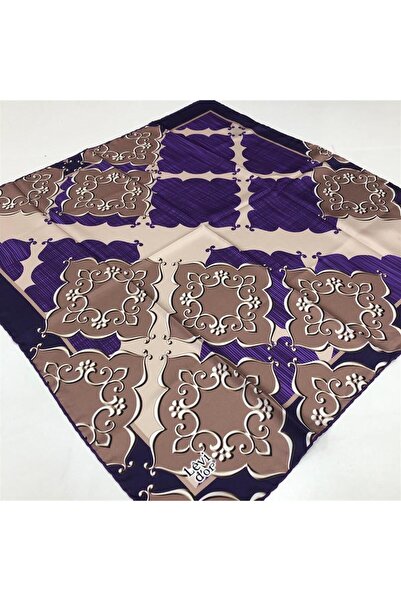 Levidor Μωβ Vintage Μοτίβο Μεταξωτό Φουλάρι 20834