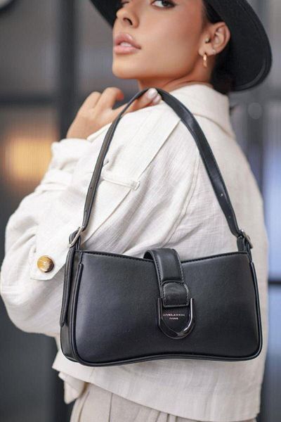 David Jones Soft Vegan Leather Women's Shoulder Bag - Casual Crossbody Bag