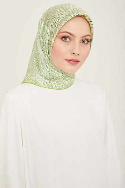 Armine الفوسفور الأخضر البولكا نقطة نمط سورا وشاح حريري 9113-01