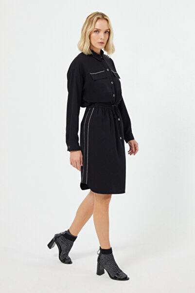 Naramaxx Yanları Şerit Detaylı Bağcıklı Etek