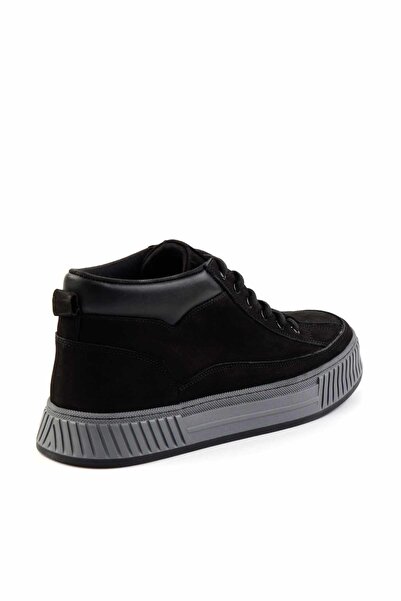Bambi Siyah Nubuk Leather Erkek Bot & Bootie E02556105201