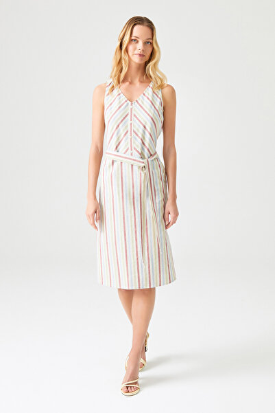 Naramaxx Çizgili Kolsuz Elbise