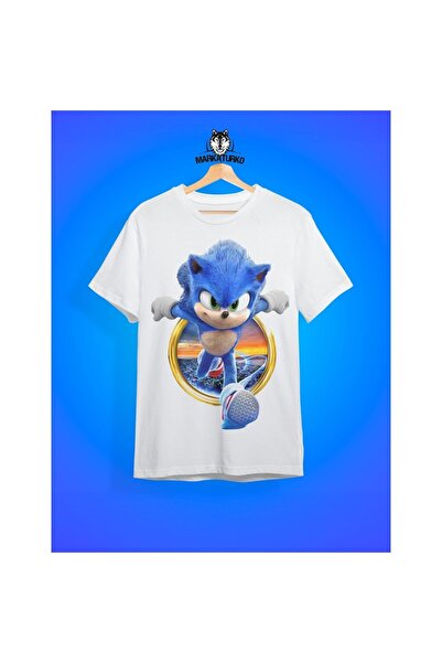 MarkaTurko Sonic Printed Special Design Cotton Combed Unisex Children's White...