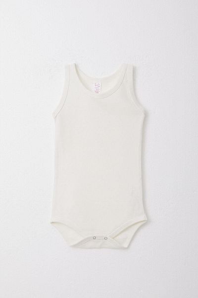 Breeze Baby Girl Snapback Undershirt Bodysuit Jacquard 9 Months-3 Years, Ecru