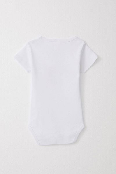 Breeze White Unicorn Printed Baby Girl Bodysuit - 9 Months-3 Years, Snap Bodysuit