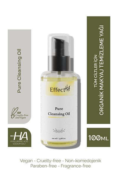 EffectHA 100ml Organic Make-up Remover Oil - Pure Cleansing Oil, for All Skin