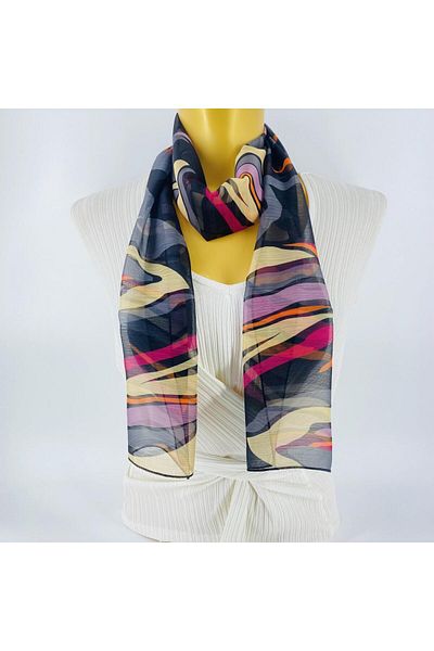 Tedz Collection PAREDORA Didim Black Long Scarf