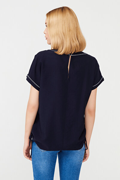 Naramaxx Yanları Büzgülü Düşük Kollu Bluz
