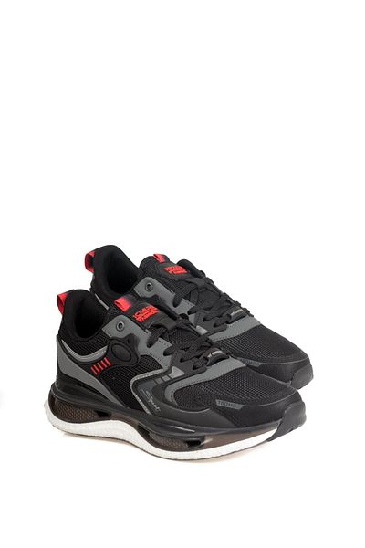 Wickers 2697 Wickers Black Red Transparent Sole Men's Sports Shoes