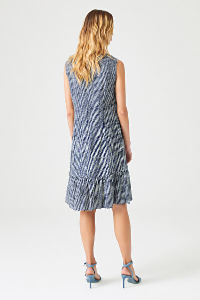 Naramaxx Etekucu Fırfırlı Kolsuz Elbise