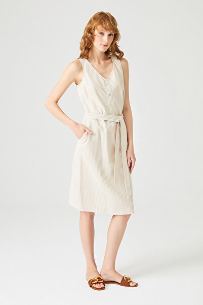 Naramaxx Çizgili Kolsuz Elbise