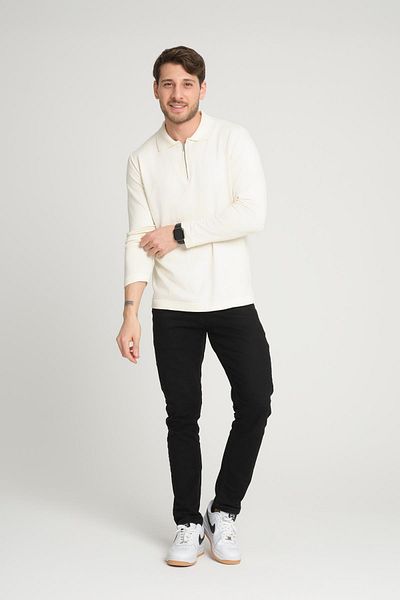 ALEXANDERGARDI Alexandergardı Zippered Polo Collar Sweater (E23-6702)