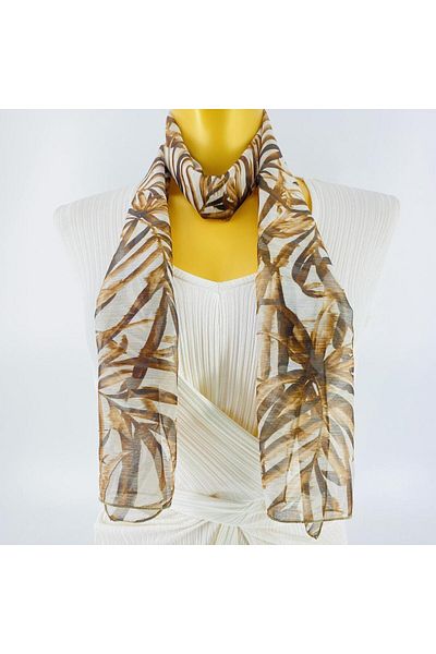 Tedz Collection PAREDORA Murakami Brown Long Scarf