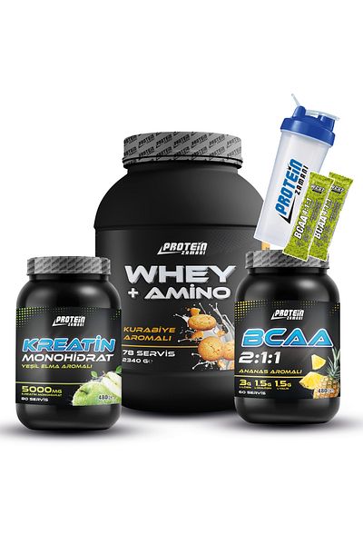 Protein Zamanı Whey Protein Powder 2340 Gram Cookie Bcaa Creatine Monohydrate Pack
