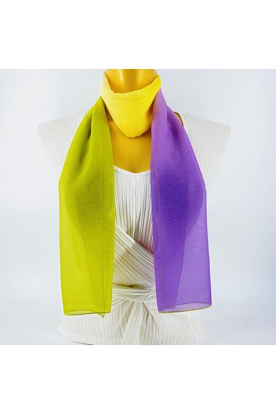 Tedz Collection PAREDORA Yellow Green Purple Long Scarf