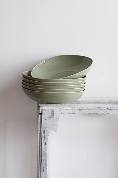Kütahya Porselen Set de farfurii Kütahya Porselen Soho, 6 piese, 22 cm adâncime - verde