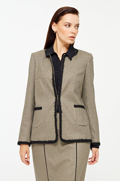 Naramaxx Şerit Detaylı Parıltılı Ceket