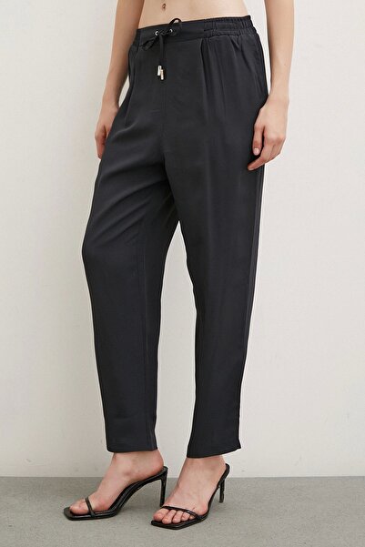 Never more Beli Lastikli Boru Paça Pantolon Lacivert