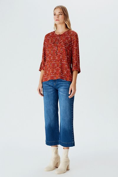 Naramaxx Patterned Three-Quarter Sleeve Blouse