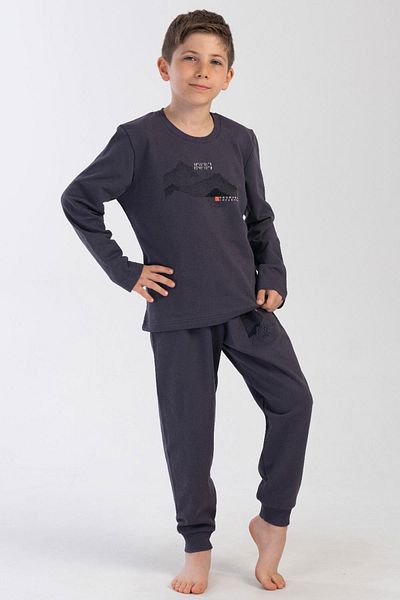 VİENETTA Costum de pijama afumat cu mânecă lungă pentru băiat C6T0N0O304