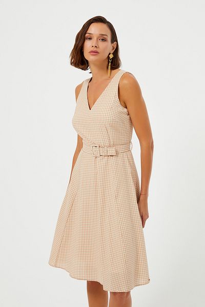 Naramaxx Belted Midi Length Flared Dress