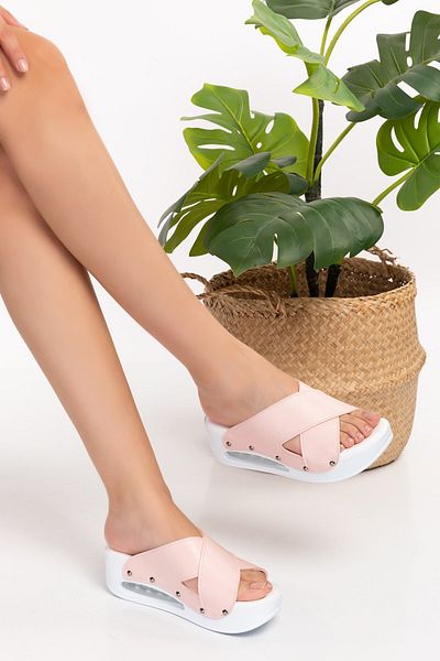 Nur Ortopedi Πούδρα Cross Outdoor Airmax Ορθοπεδικές Παντόφλες 01 Πούδρα