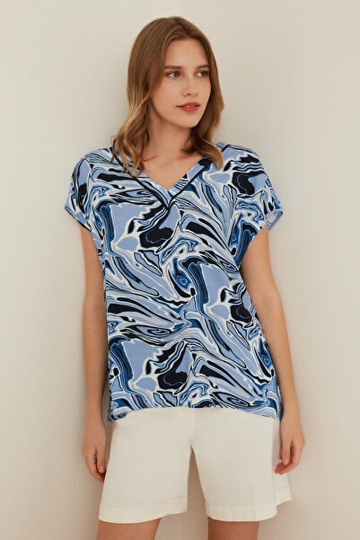 Naramaxx Sırt Detaylı V Yaka Bluz