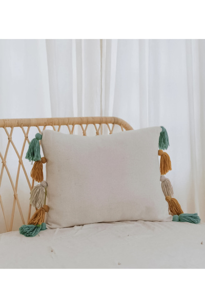 bufidik 35X50 Bohemian Style Tufted Throw Pillow Cover - Linen
