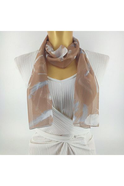 Tedz Collection وشاح طويل منقوش بالكراميل الناعم من PAREDORA