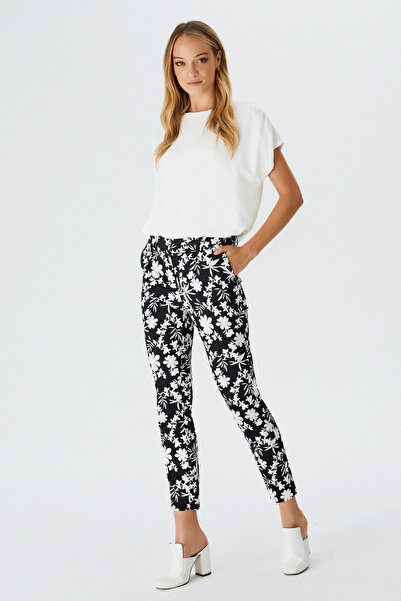 Naramaxx Çiçek Desenli Bilek Boy Pantolon