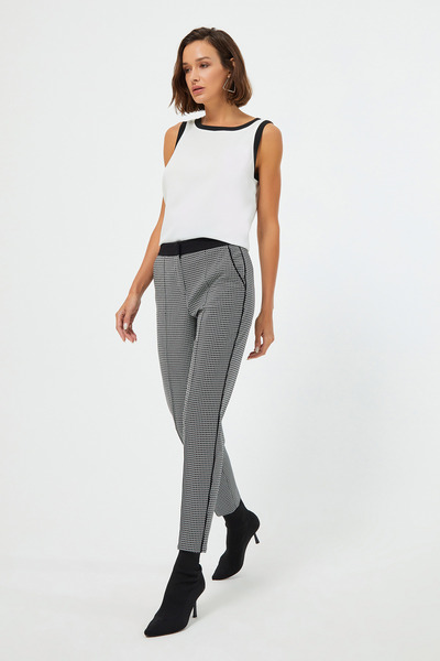 Naramaxx Yanı Şeritli Kareli Pantolon