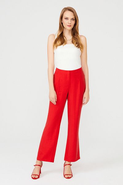 Naramaxx Pleat Detailed Pipe Leg Trousers